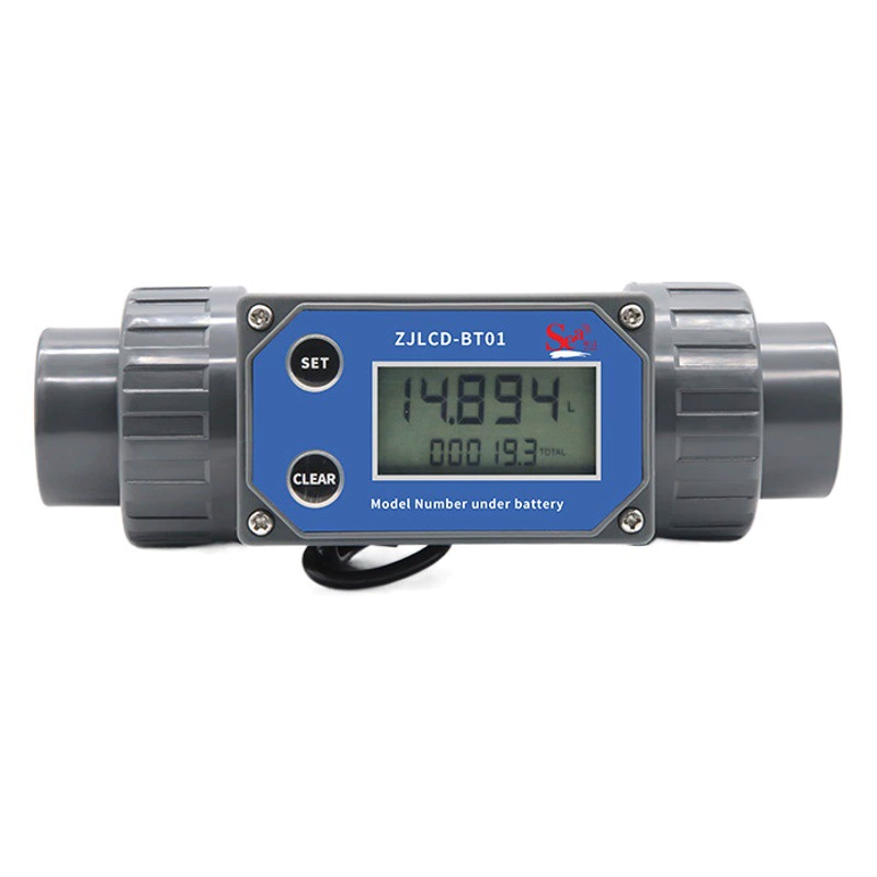 Интеллектуальный счетчик воды с цифровым дисплеем, расходомер для трубопроводов из ПВХ, турбинный датчик расхода жидкости для орошения сельскохозяйственных угодий с высокой пропускной способностью