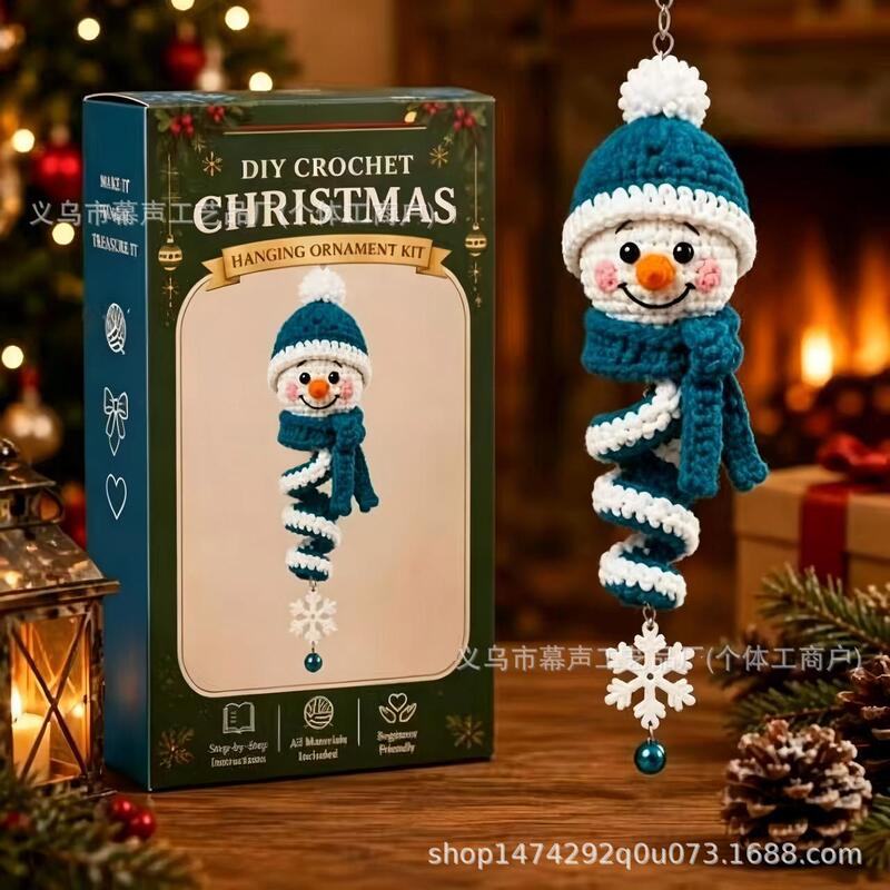 Cross-border Crochet Snowman Spiral Ornament DIY Kit – a set of materials for creating a spiral crochet snowman Cross-border Crochet Snowman Spiral Ornament DIY Kit – a set of materials for creating a spiral crochet snowman