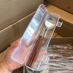 学生304ポータブル弁当ステンレス箸スプーンセットキッチン高級家庭用鶏翅木食器