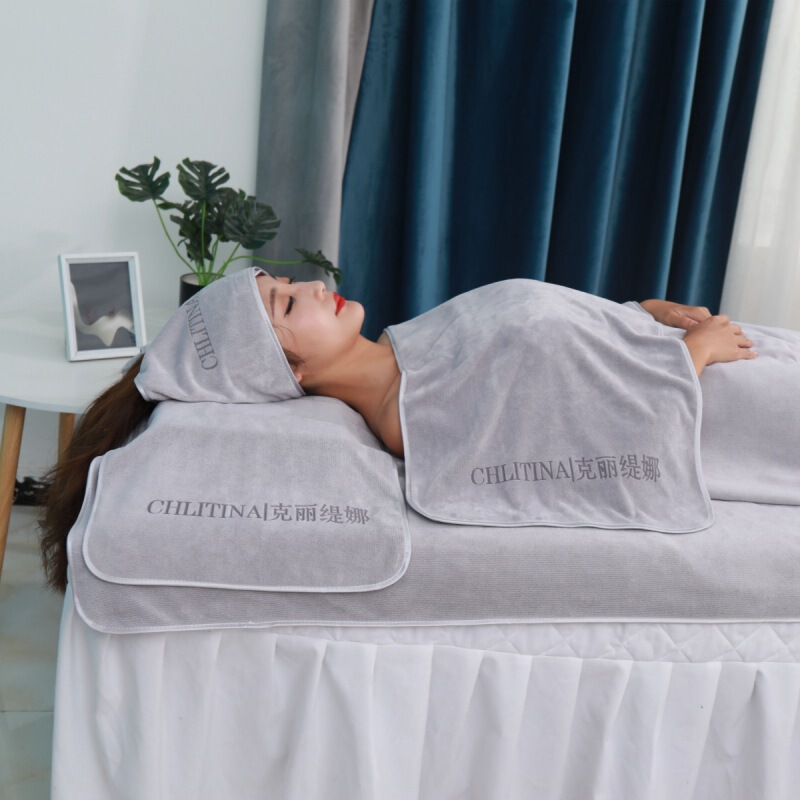 Beauty salon Skin management towel pillow towel headscarf bed bath towel fixed logo massage therapy beauty salon towel