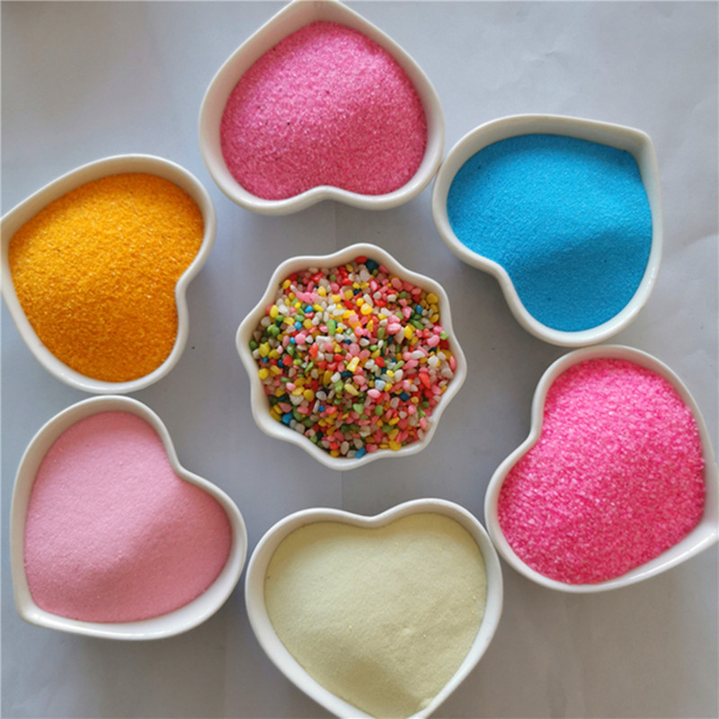 厂家批发彩砂儿童画画沙画专用彩沙 沙漏细沙奠基 真石漆染色彩砂