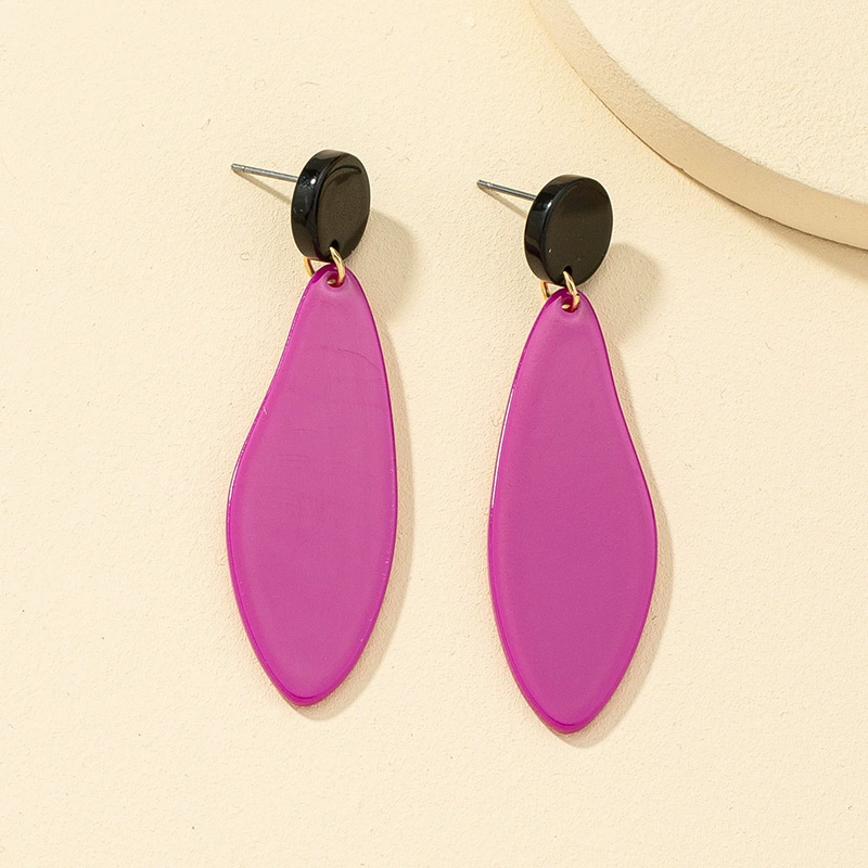 Retro acrylic fashionable earrings, accessory, 2021 collection, European style