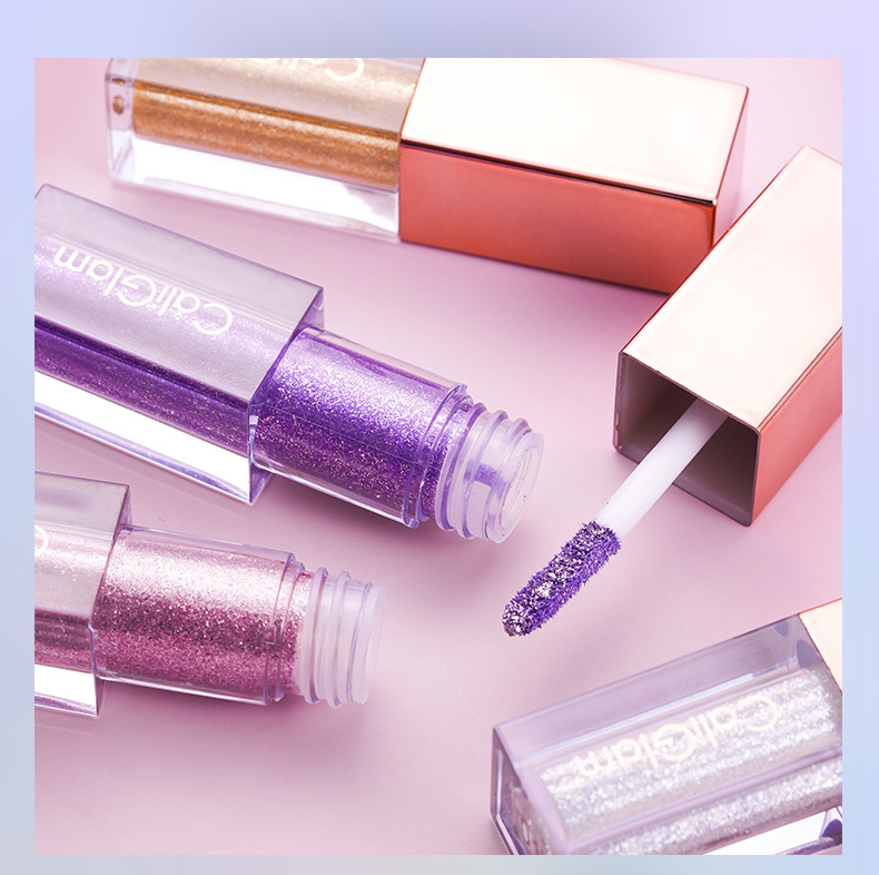 Langmanni 8-Bottle Eyeshadow Liquid Set: High-gloss Multi-Color Pearlescent Glitter Liquid Colored Eyeshadow undefined