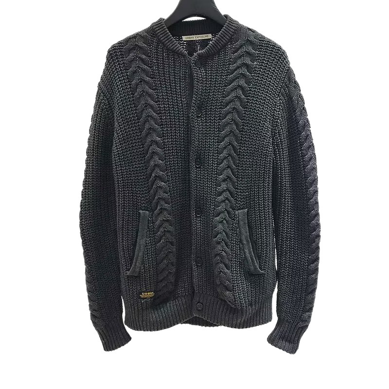 Autumn And Winter Vintage Knitted Cardigan, Thick Thread Sweater, Men's Loose And Versatile Sweater Jacket_voghion.com
