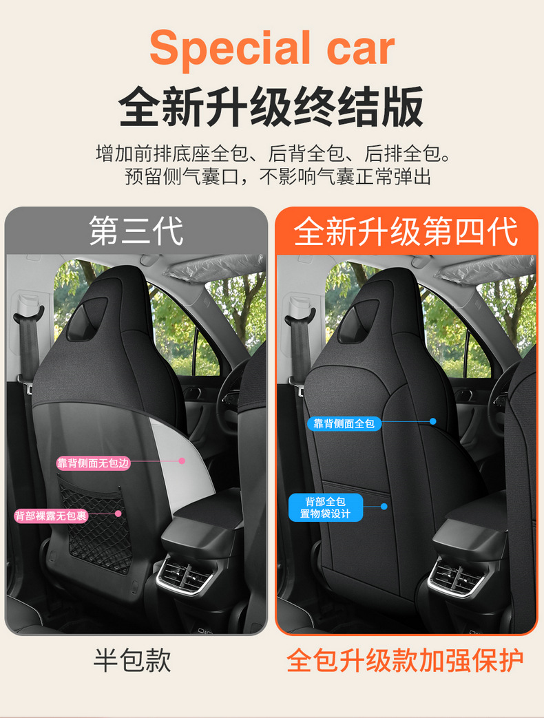 Factory Direct Sales Special Car Special Lynk & Co 03 Suede Leather Saddle Pad Breathable and Durable Car Seat Cushion Special Seat Cover
