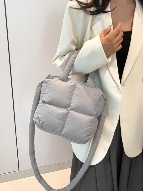 Moda coreana de algodón simple bolso de cubo para mujeres 2024 nueva moda versátil bolso de hombro bolso de mano
