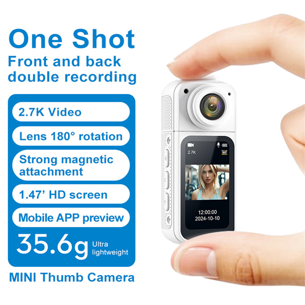 Zfzs Same Style Sports Camera Thumb Sports Camera Motorcycle Cycling Mountaineering Recorder Camera