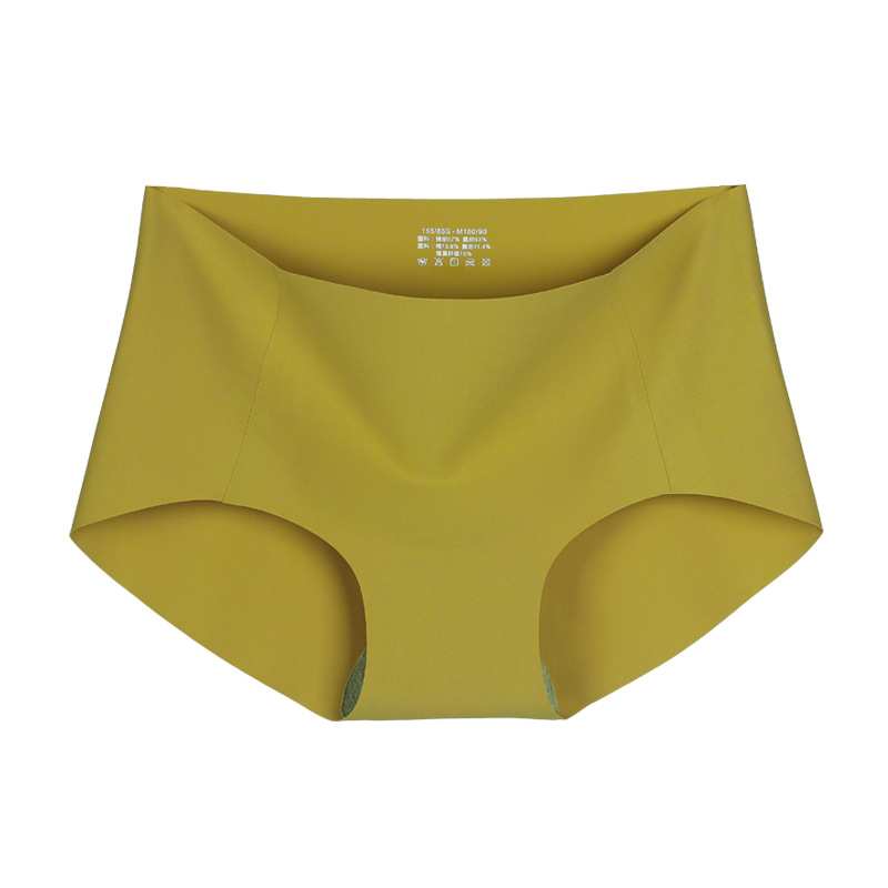 【33色】7A抗菌日本製アイスシルクミッドウエストシームレスショーツ女性用薄手モダールガールズショーツ