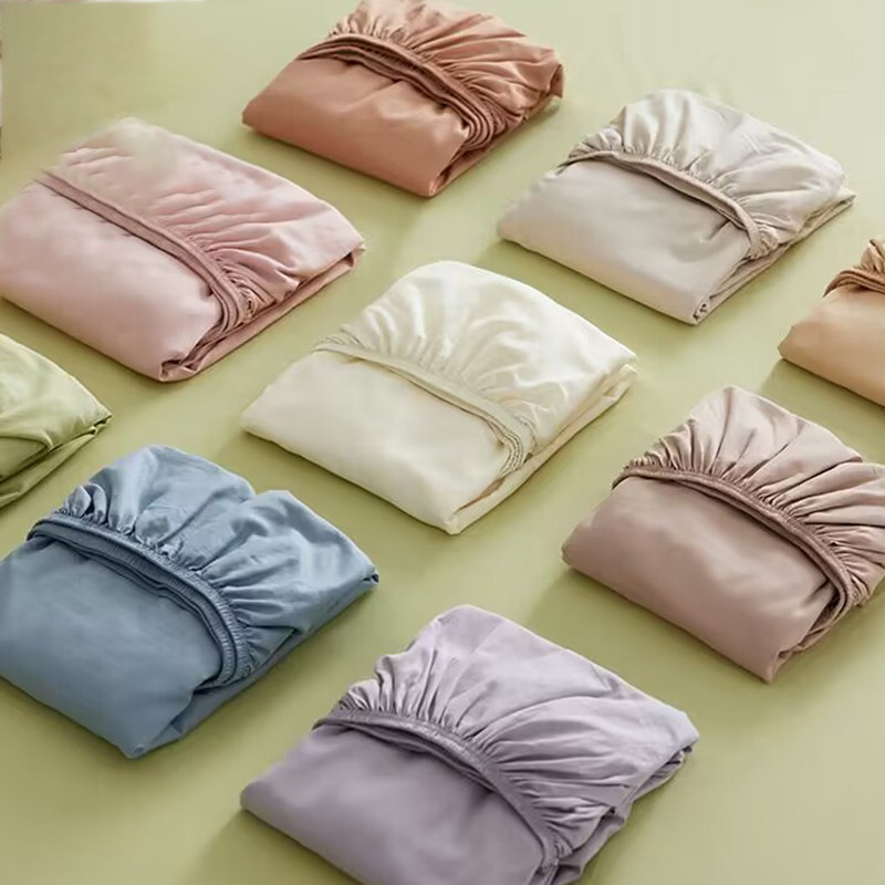 Muji Style Pure Cotton Fitted Bed Sheets, Type A, Pure Cotton Single Piece, Good Quality Pure Cotton Fitted Bed Sheets Cover, Maternal and Infant Grade Bed Bed Sheets Cover, Self-Operated