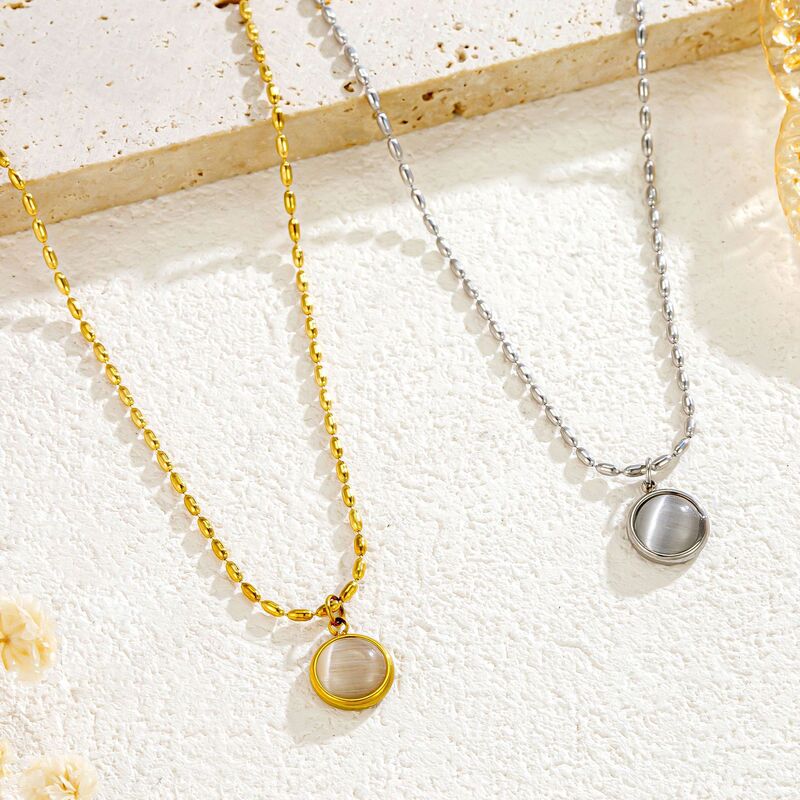 Titanium steel necklace with small bead chain, collarbone chain, fashionable and simple style jewelry Titanium steel necklace with small bead chain, collarbone chain, fashionable and simple style jewelry