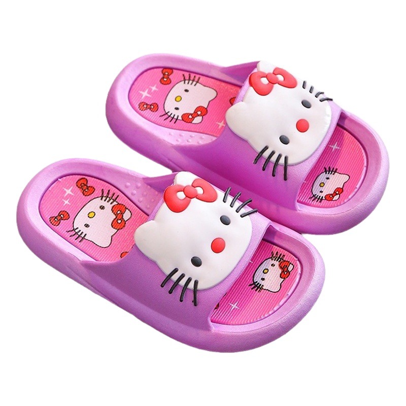 Zapatillas para Niñas para niños verano TikTok mismo estilo súper caliente baño interior y exterior antideslizante desgaste exterior zapatillas planas de aspecto alto