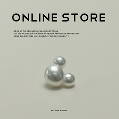 MOSN 米老鼠珍珠紐扣針織襯衣開衫袖領扣子上衣連衣裙毛衣裝飾扣