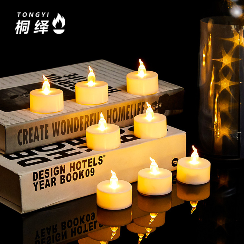 Transparent electronic Christmas candle