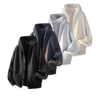 P 13173 Hooded Cardigan Sweater Men 㼑��_��ë�� �羳�W����