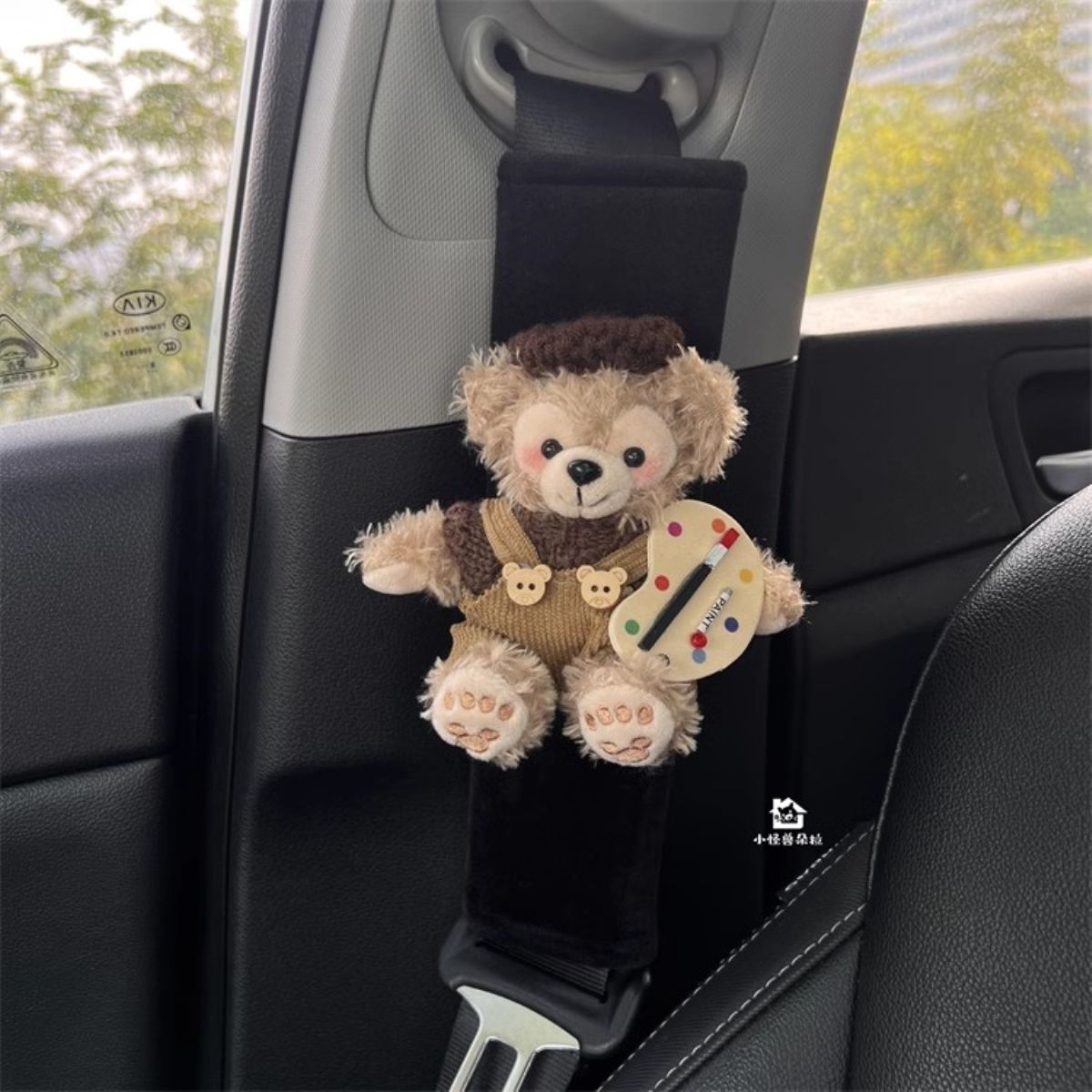 Melaad Autumn Rose Painter Da Vinci Anti-Strangling Car Seatbelt Shoulder Pad for Girls Car Interior Accessories