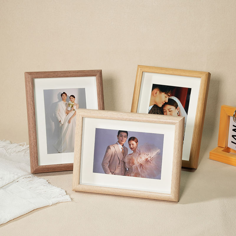 Simple wooden three-dimensional hollow photo frame 5 inch 6 inch 7 inch 8 inch 10 inch specimen frame square photo table wholesale