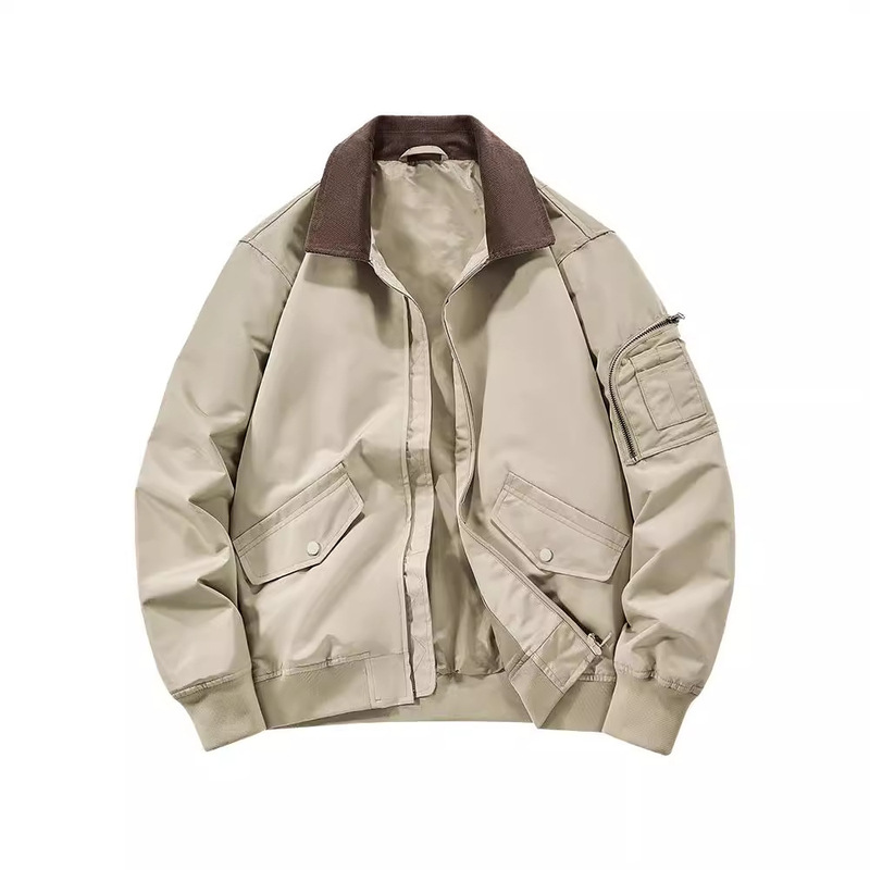 Autumn New American Style Retro Corduroy Lapel Windproof Jacket Trendy All-match Fit Men's Crock Jacket