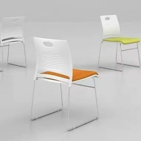 Student Rental Apartment Bedroom Office Chair Negotiation Office Training Chair Reception Meeting Solid Steel Leg Plastic Chair