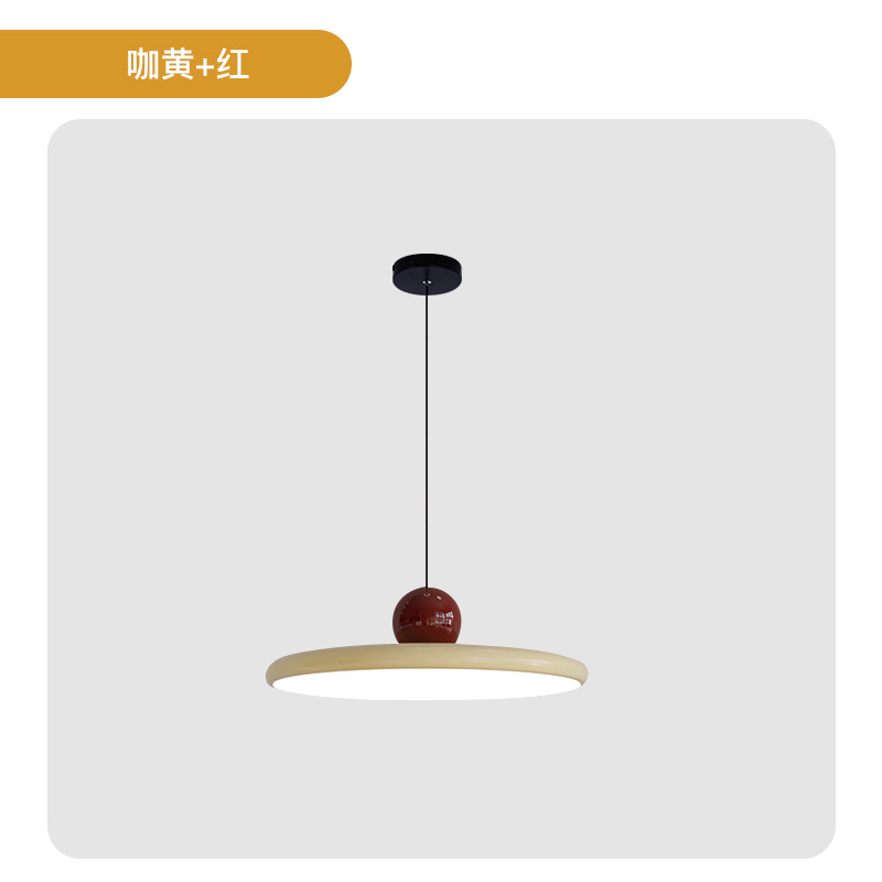 Diseñador nórdico, restaurante, bar, moderno, estilo crema, dormitorio, mesa de comedor, sala de estudio retro, candelabro OVNI