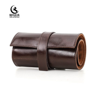 European and American cowhide shutter 7-piece Watch storage box retro convenient dustproof scratch-proof leather watch box