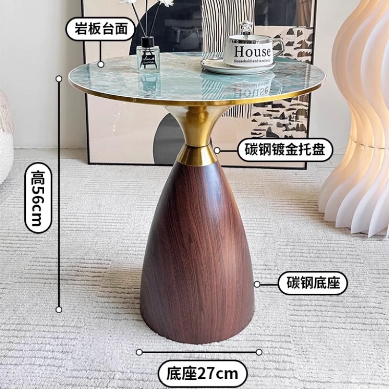 호텔의 절묘한 고급 작은 티 테이블, 작은 사이드 테이블, 소파, 거실, 둥근 석판, 작은 커피 테이블, 침실 발코니, 작은 원형 테이블