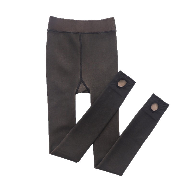 Calcetines de piel desnudos de piernas falsas de piel y leggings de terciopelo gruesas de mujeres calcetines de invierno calientes de caída transfronterizas