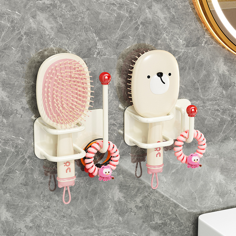 Toilet Hairband Headband Hook Bathroom Wall Hanging Storage Non-perforated Comb Storage Rack Jewelry Hook