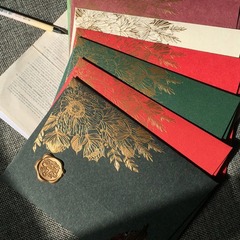 ヨーロッパ式高級3号厚手箔押し特殊紙パール紙封筒包装カード質感招待状封筒袋
