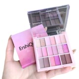 Сиреневые палетка теней, матовый цветовой круг, 18 цветов, в коричневых тонах