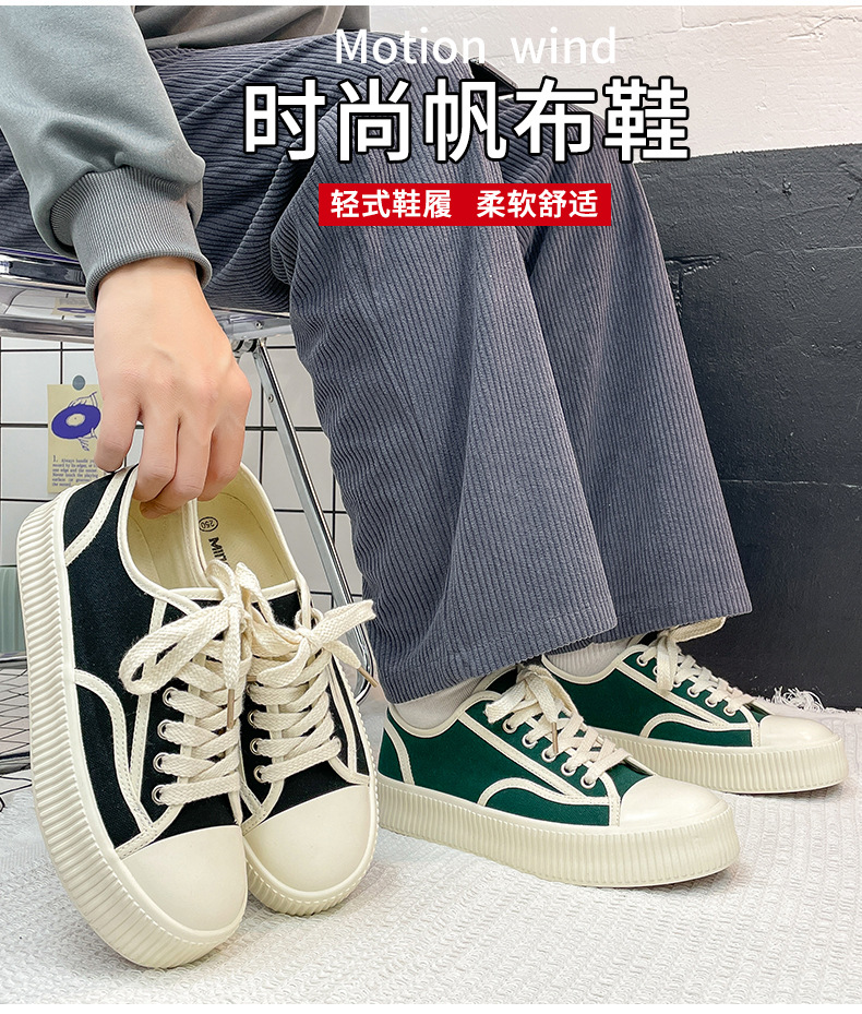 Canvas Schuhe Herren Paare Weiß Atmungsaktiv Weiche Sohlen Lässig Neue Trendy Schwarz Vielseitige Retro Sneakers_voghion.com