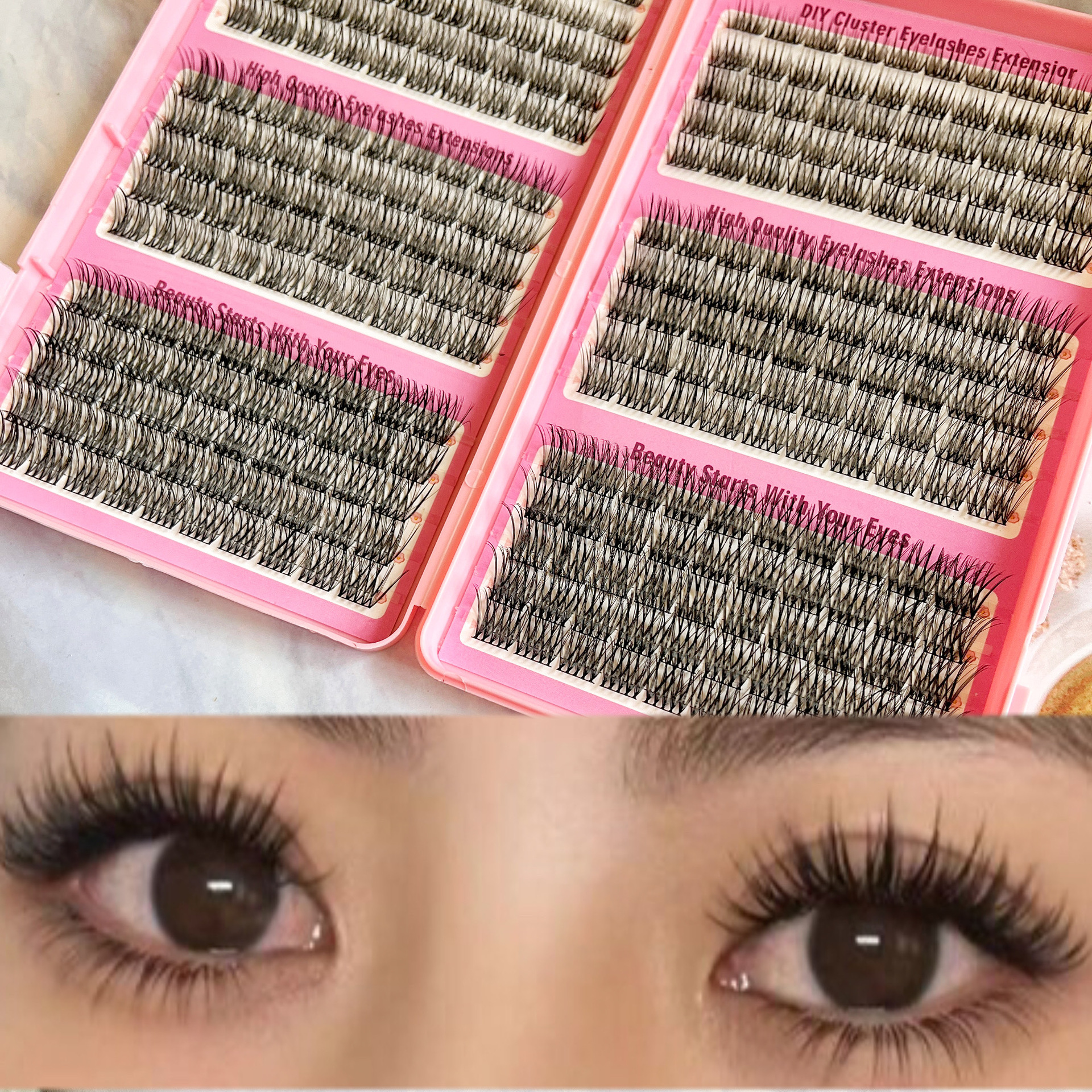 Comercio exterior venta caliente DIY ampliación natural de ojos novatos fácil de operar citas diarias Amazon transfronterizas pestañas falsas image 8