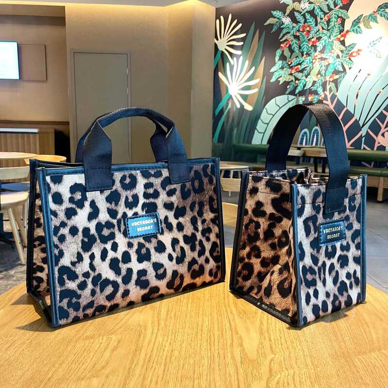 New Leopard-print Water Cup Bag Women's Fashionable All-match Trendy Portable Open Handbag Baby Bottle with Baby Water Cup Bag Mummy Bag New Leopard-print Water Cup Bag Women's Fashionable All-match Trendy Portable Open Handbag Baby Bottle with Baby Water Cup Bag Mummy Bag