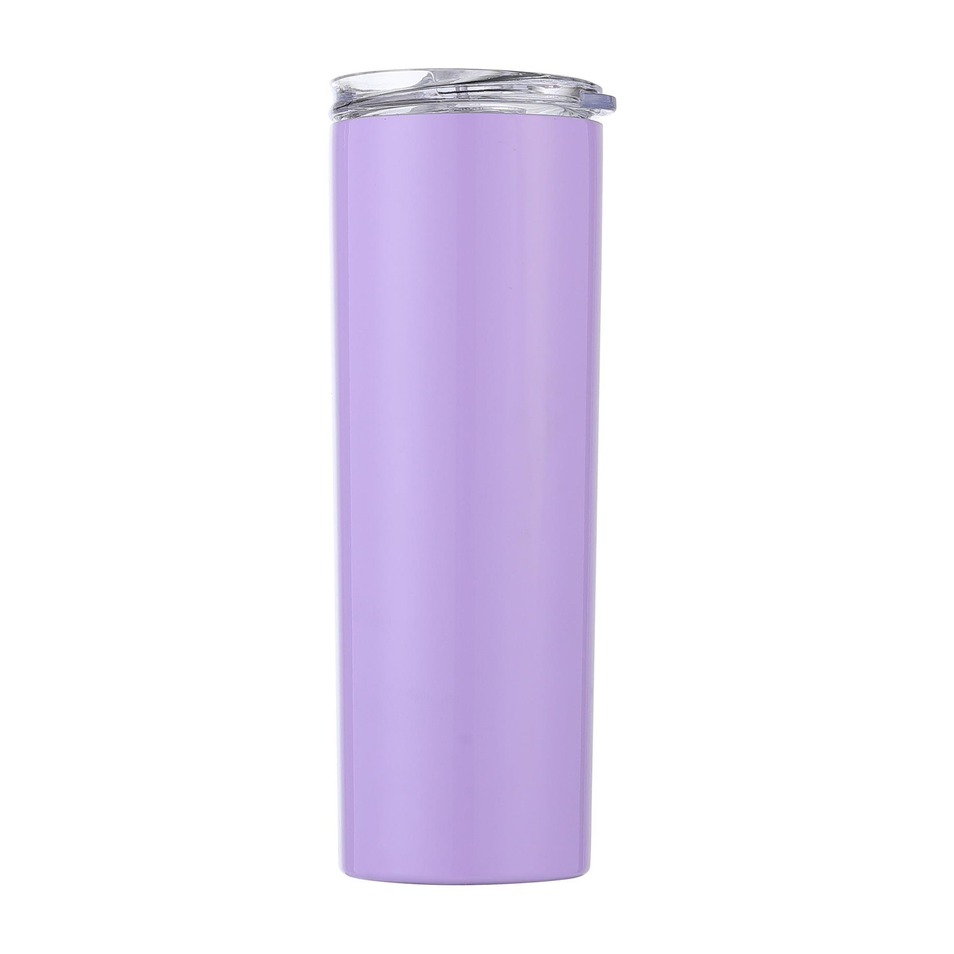 En stock 304 Acero inoxidable 20 taza recta adelgazamiento taza sublimación recubrimiento coche taza recta paja taza de agua logotipo impreso