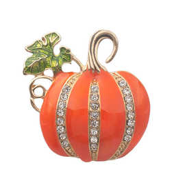 外套毛衣配饰胸花万圣节水钻南瓜胸针欧美装饰滴油开衫别针扣针