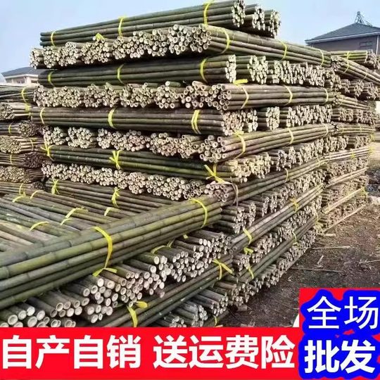 Bamboo Pole Vegetable Garden Rack Garden Vegetable Rack Bamboo Pole Fence Outdoor Moso Bamboo Fence Anti-corrosion Durable Color Flag Pole Bamboo Stick