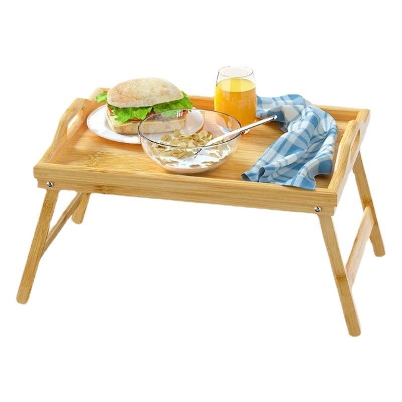 Bandeja de té plegable de bambú Hotel dormitorio plato de fruta merienda bandeja al aire libre plato de fruta de bambú