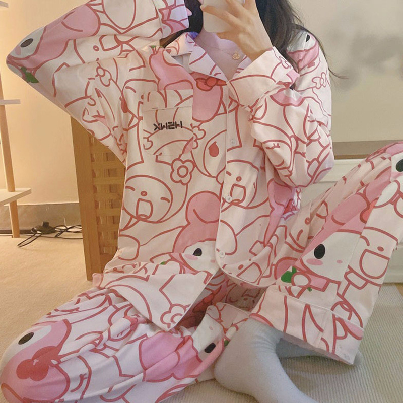 工場卸売りpyjamas日系アニメ布丁犬パジャマ女春秋綿長袖長ズボンカバー対外貿易|undefined