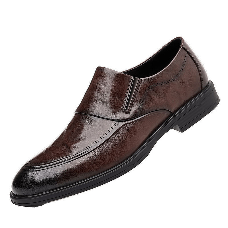 Cuero para hombre, ropa formal de negocios de alta gama, zapatos casuales, zapatos para hombres, cuero suave, fábrica de zapatos Lok Fu británicos, venta al por mayor image 5