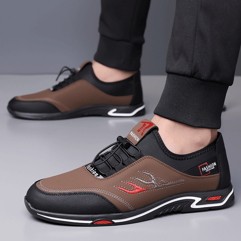 New Men's Shoes Lightweight Spring, Summer and Autumn Slip-On Yadan Style Men's Shoes Non-Slip Outdoor Breathable Non-Slip Sports Leather Shoes