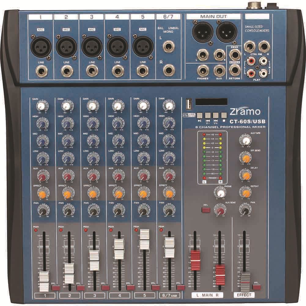 家用电脑舞台混音器小型USB带声卡特效蓝牙DJ mixer网络直播k歌调