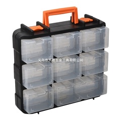 多機能手提げ工具箱プラスチック部品箱多機能家庭用車載プラスチック工具収納ボックスカバー式
