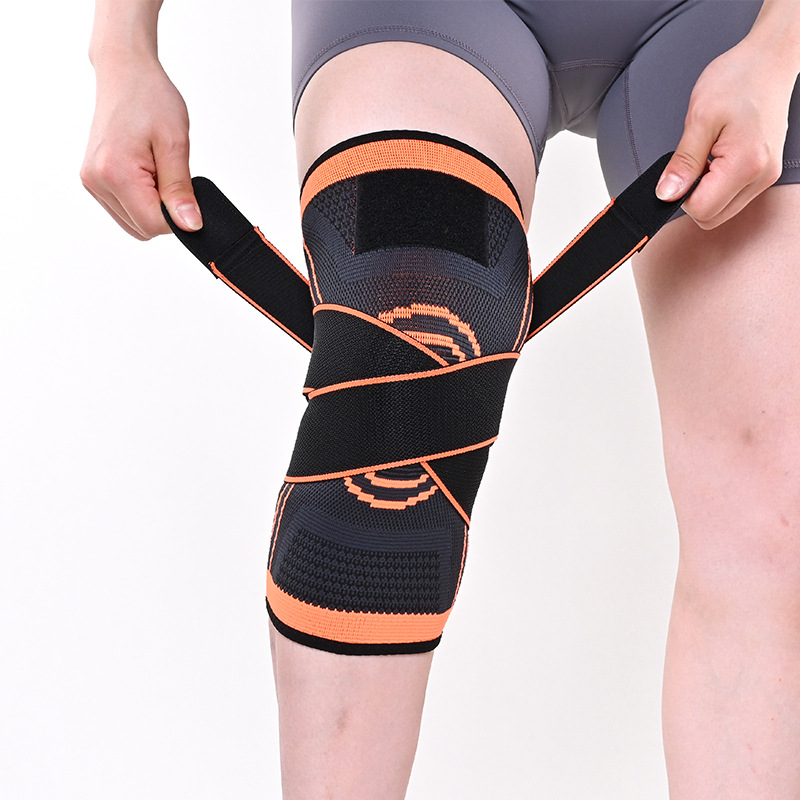 Rodillas deportivas transfronterizas mayorista ciclismo correr tejido respirado protección deportiva nylon correa rodillas fabricantes