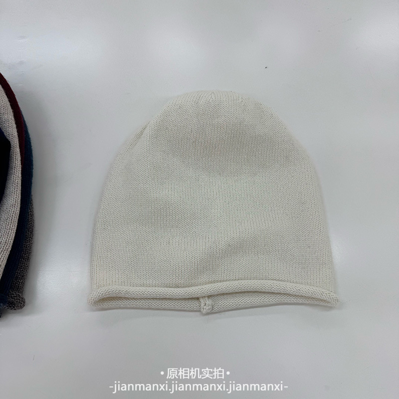 秋冬季黑色针织包头帽欧美男女潮流套头帽网红护耳堆堆帽羊毛帽子|undefined