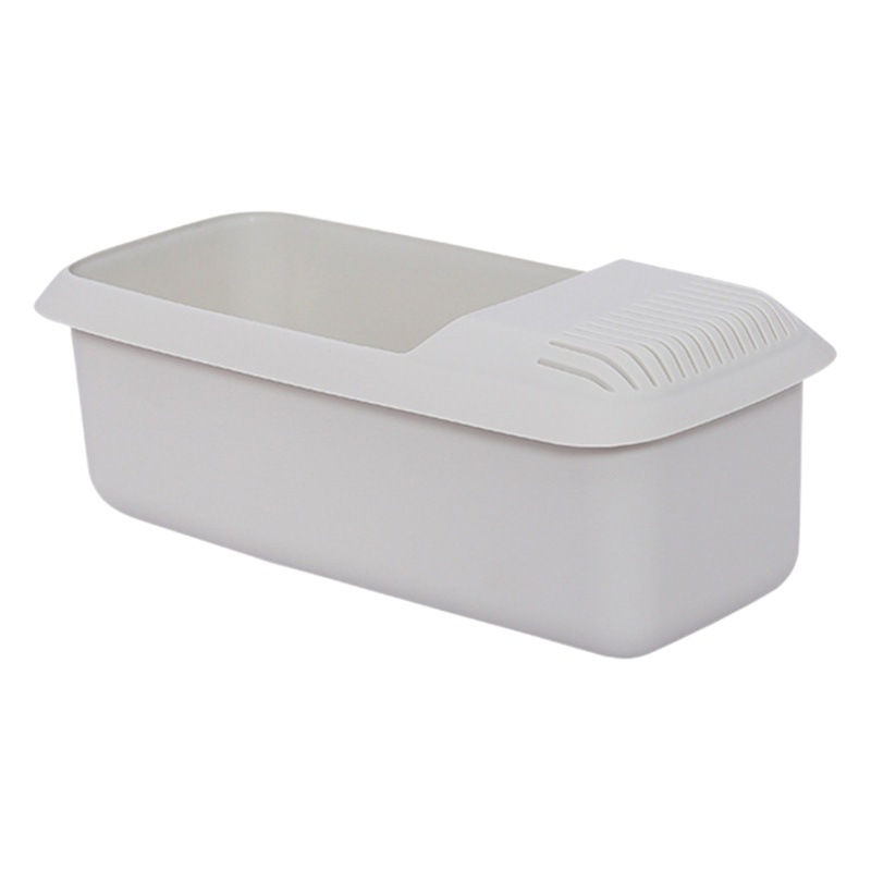 Caja de pasta de plástico transfronteriza Cocina Cocina Cocina Fideos Caja de almacenamiento de doble uso Suministros de cocina Juego de aparatos Caja de drenaje