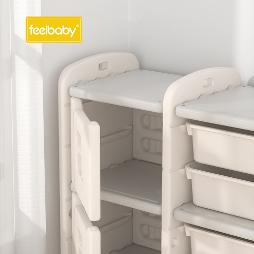 Feelbaby Children's Toy Storage Rack Organizer Large Capacity Bookshelf Storage Cabinet Baby Storage Cabinet