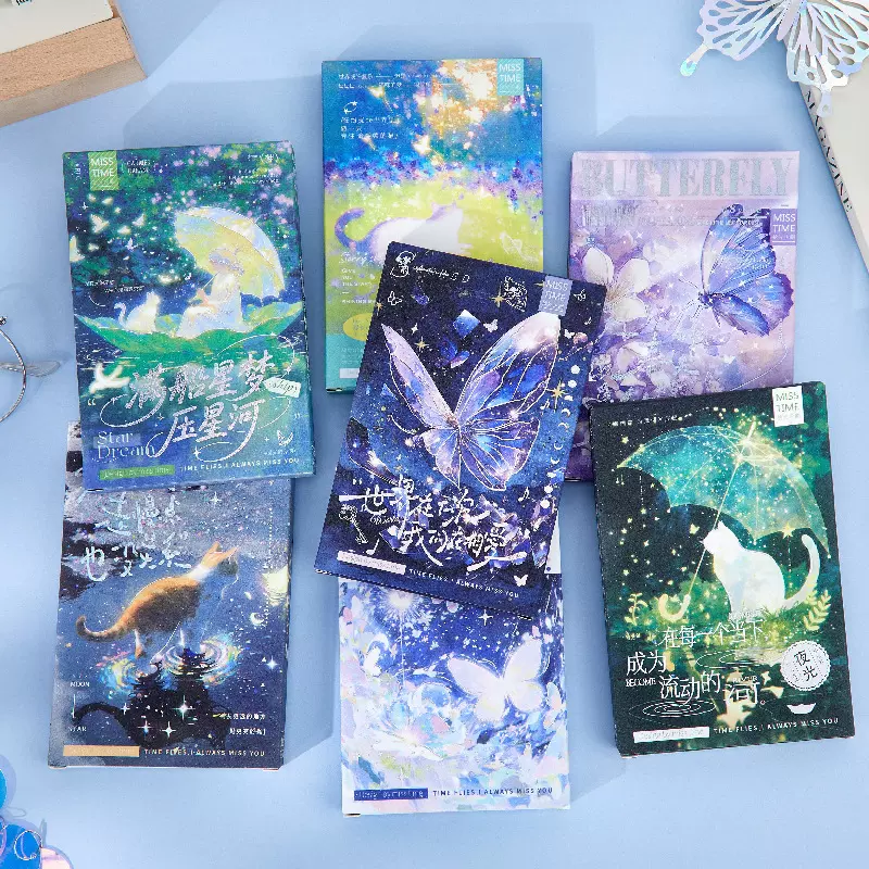 拾光新款明信片 时间悖论系列 30张ins文艺高颜值贺卡墙面装饰卡