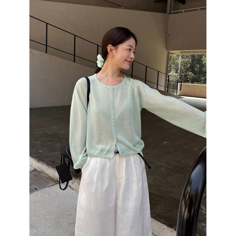 Tg Gentle Korean Style Matching Color Hairband Lightweight Breathable Round Neck Knitted Sweater 2026 Spring New Model 26561 Tg Gentle Korean Style Matching Color Hairband Lightweight Breathable Round Neck Knitted Sweater 2026 Spring New Model 26561
