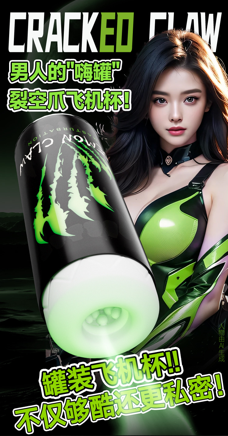 Jiuai Can Girl Molded Masturbator Aircraft Cup TPE Manual Male Adult Toy — detail image 1