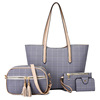 Fashionable set, one-shoulder bag, city style, 4 piece set