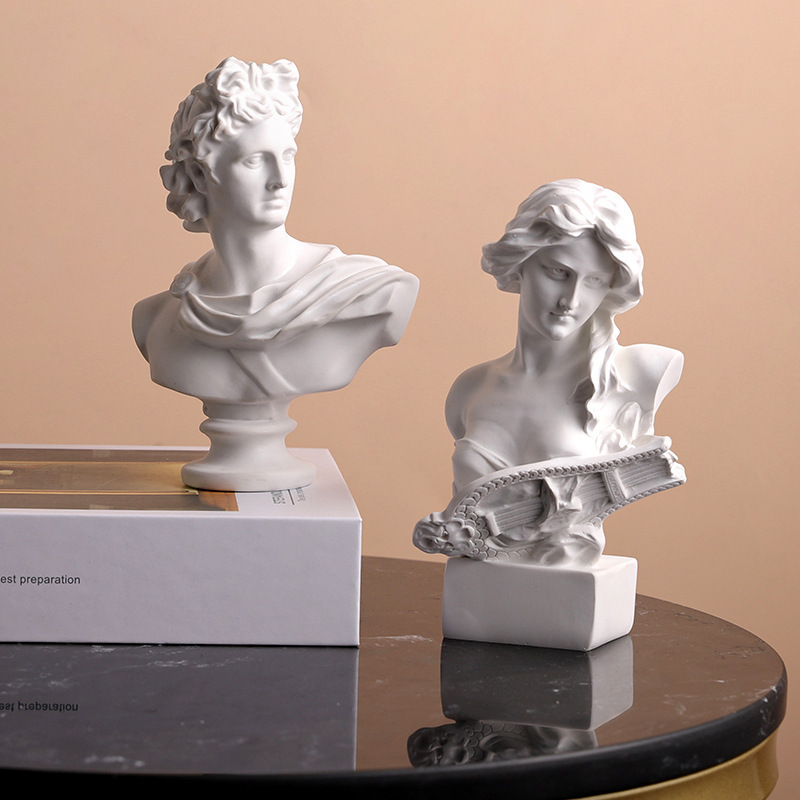 Scandinavian Greek Figure Statue David Piano Female Resin Ornaments Sketch Sketch Art Studio Still Life Ornaments Handmade